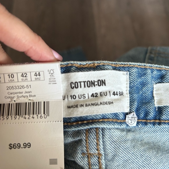 NWT Cotton On Carpenter Jean Pants Size 10 - Picture 9 of 10